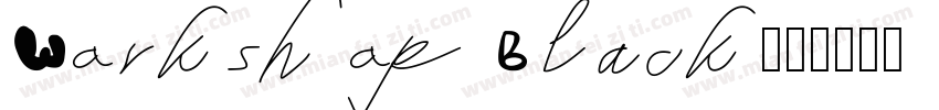Workshop Black字体转换